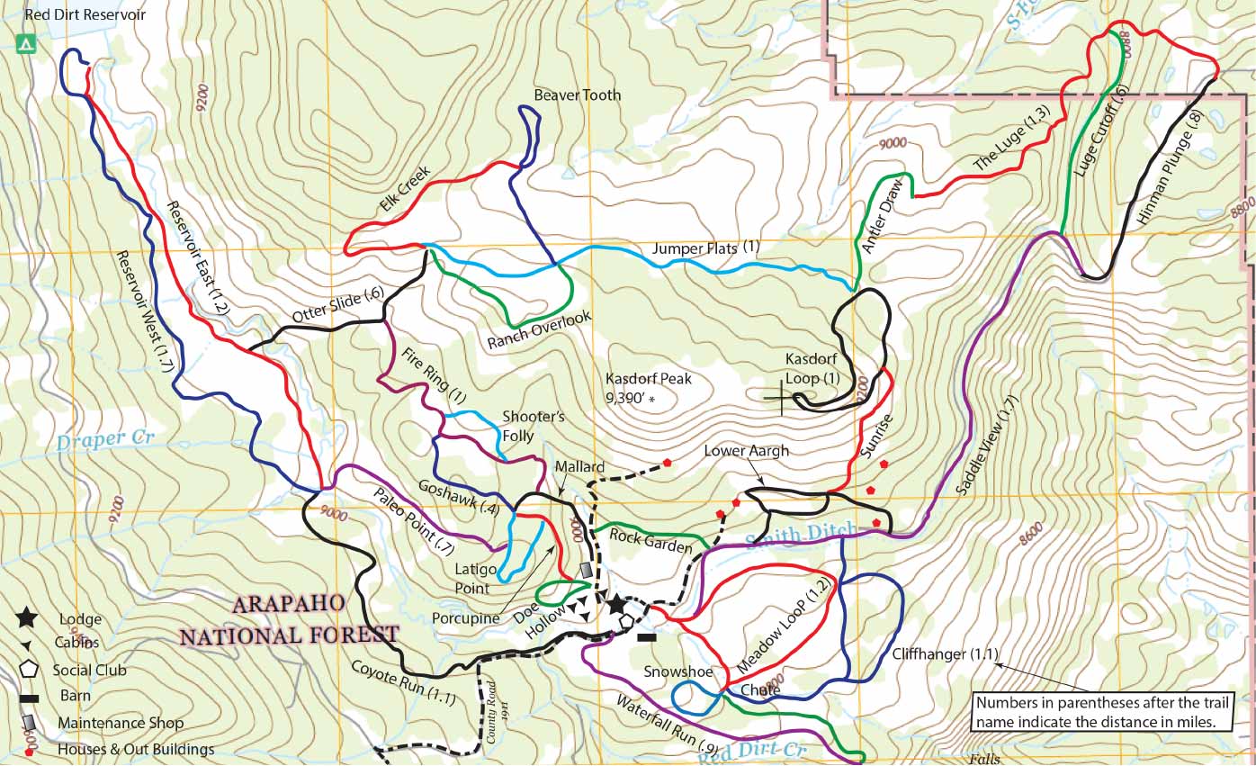 Latigo Ski Trail Map